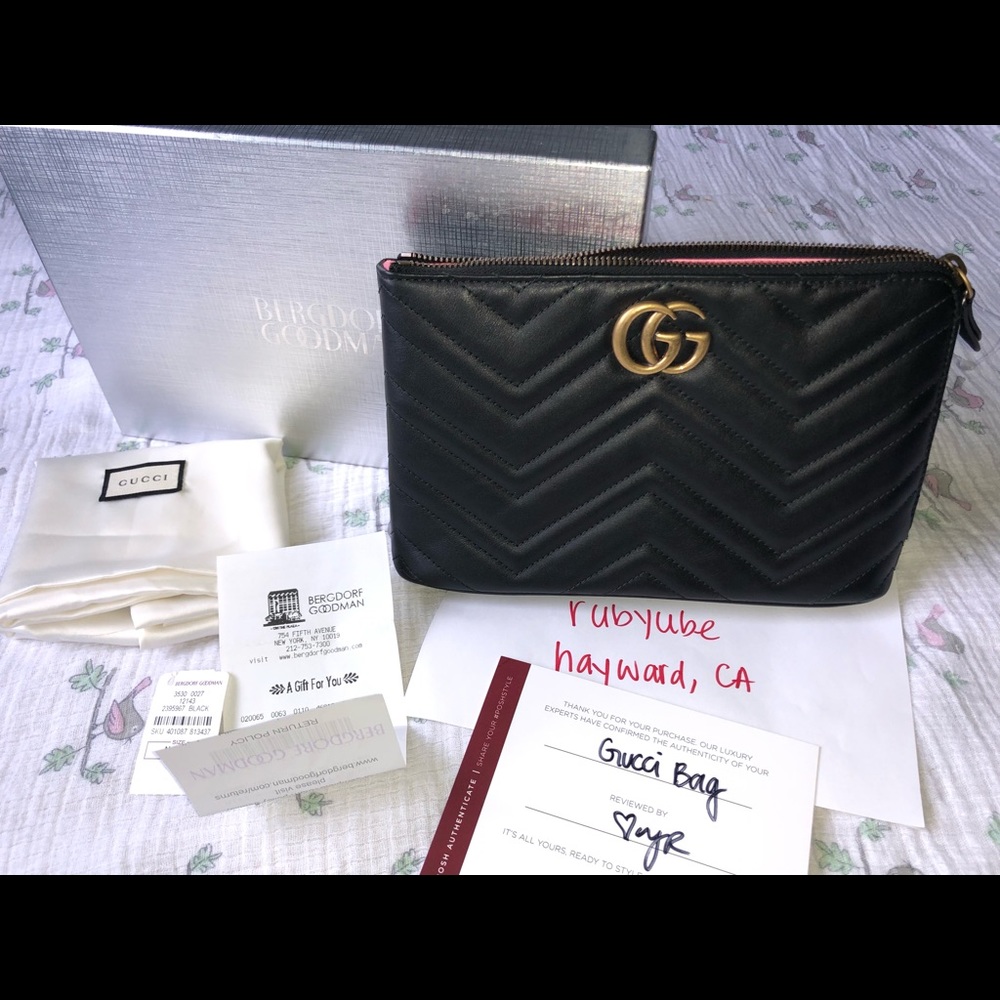 Gucci Marmont Cosmetics/Clutch Bag